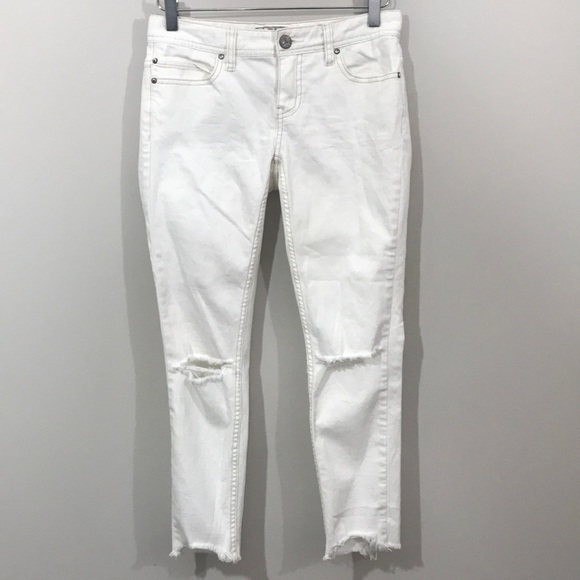 Free People Denim - Free People White Denim Destroyed Jeans Distressed